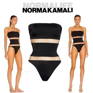 Norma Kamali Women's Bishop Beige Insert Swimsuit